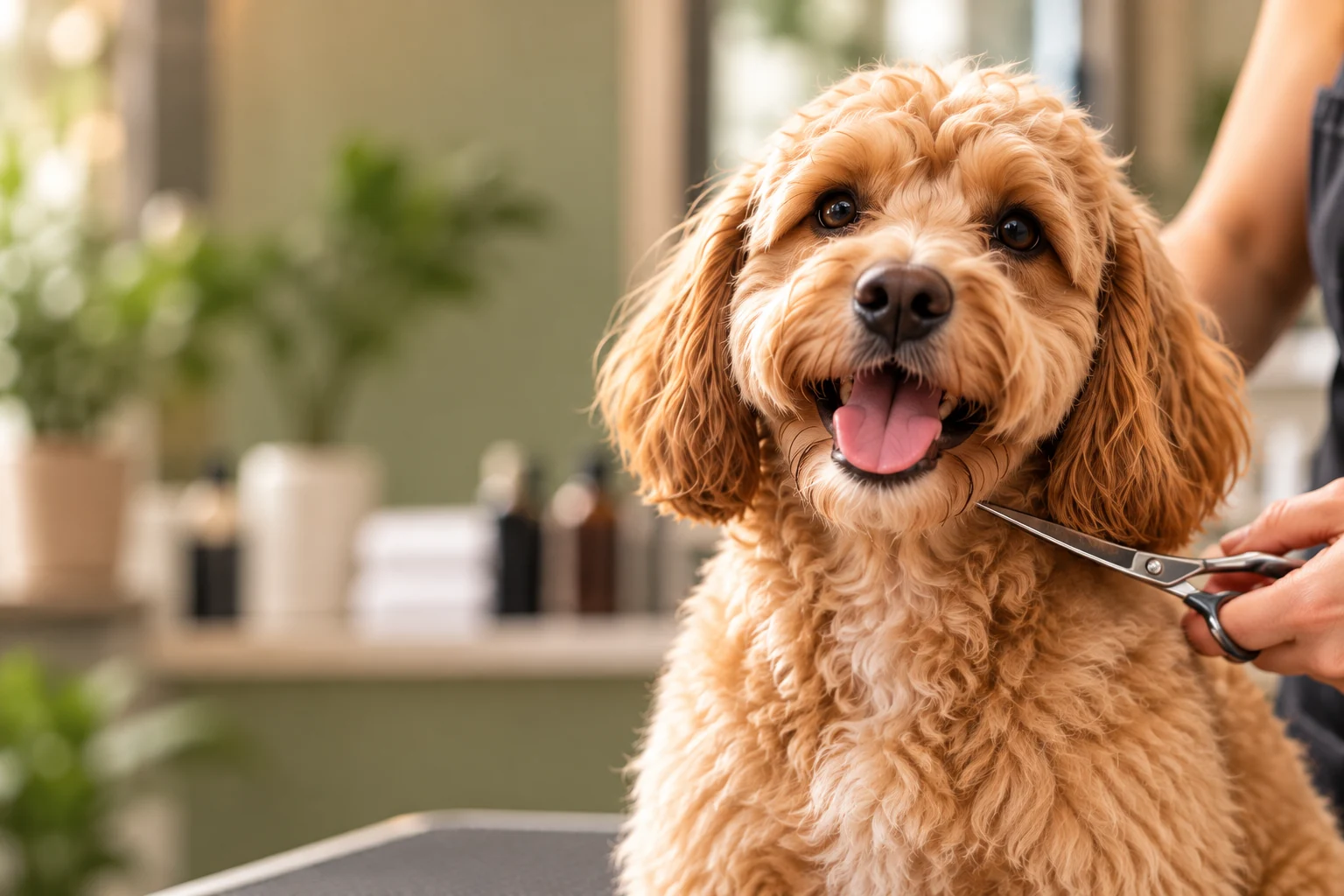 Illustration du soin et du confort des chiens au toilettage